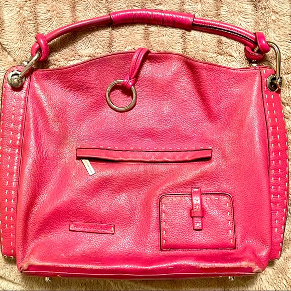 BGBC Maxazria Hot Pink Leather Handbag - Original - Picture 1 of 6